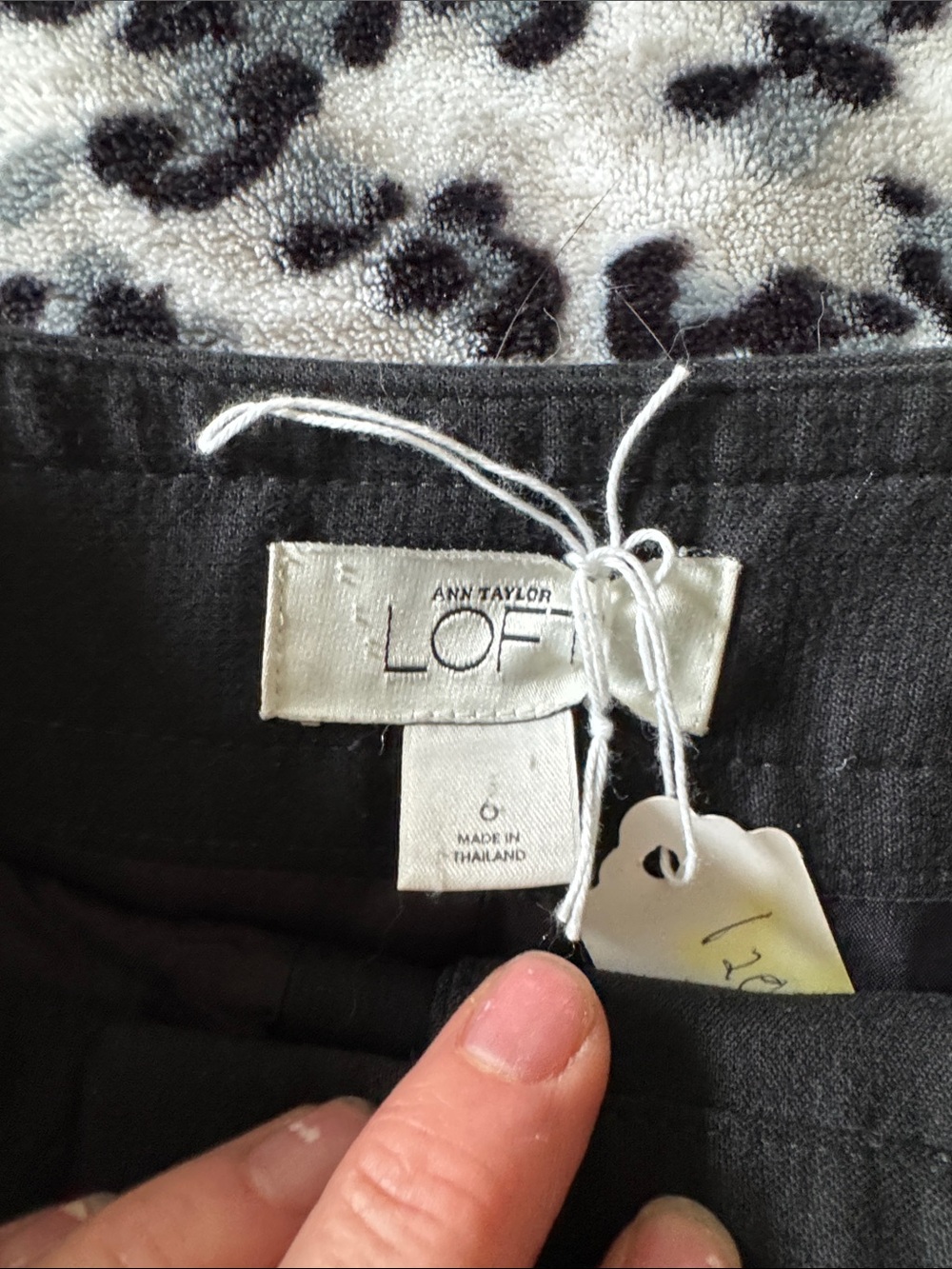 LOFT Black Button-Front Mini Skirt - Picture 2 of 6